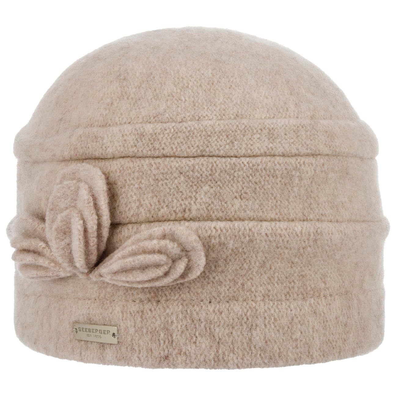 Seeberger Berretto in Lana Follata Classic Uni Donna - Beanie Invernale da Inverno Autunno/Inverno