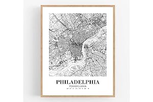 Eleville Philadelphia Wall Art: Abstract Cityscape Decor