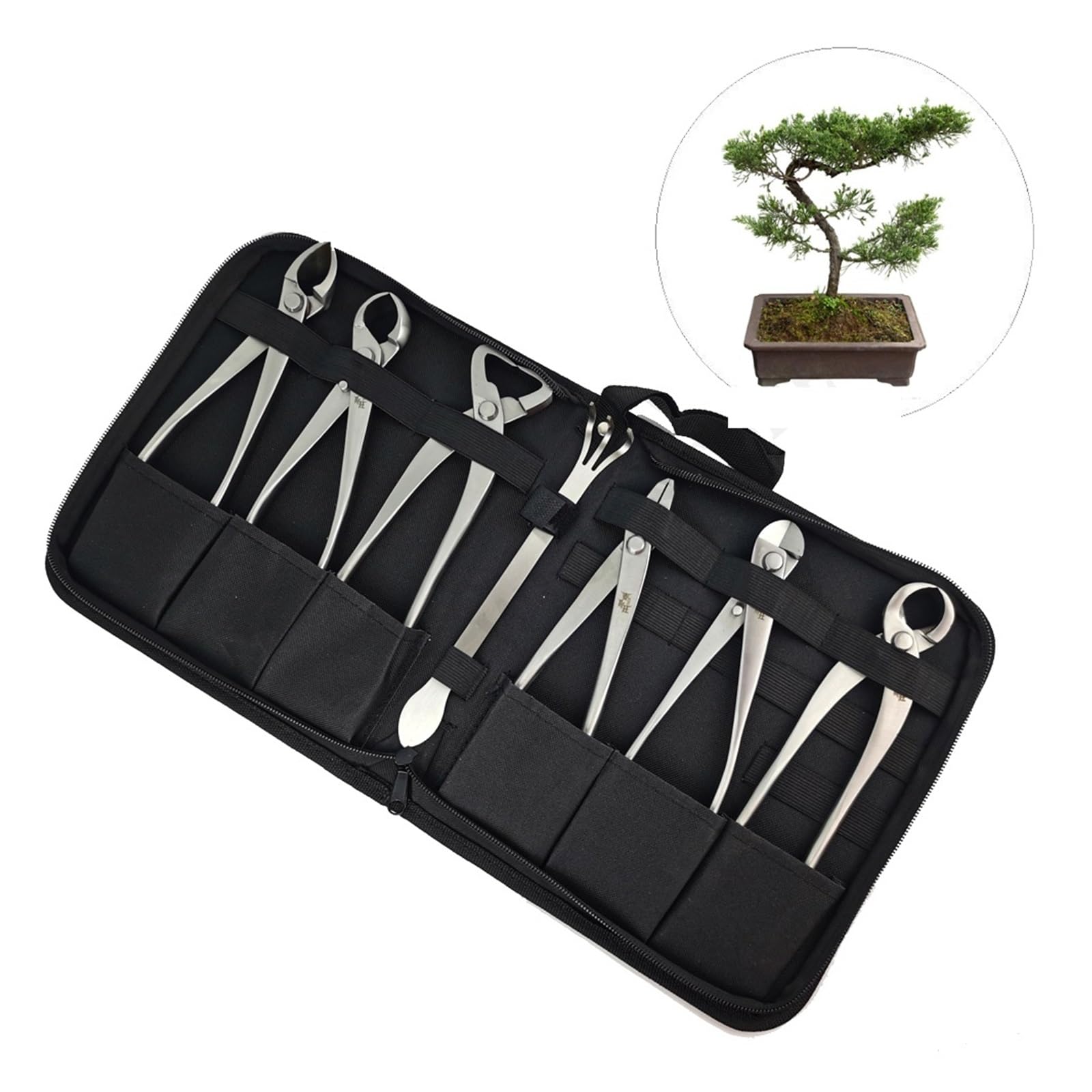 Zestaw Narzędzi Bonsai Nożyczki Ze Stali Nierdzewnej Gałka Cutter Jin Szczypce Rozdzielacz Bagażnika Przycinanie Ogrodu Narzędzia Do Stylizacji OszczęDza Energię I Czas(Set A)
