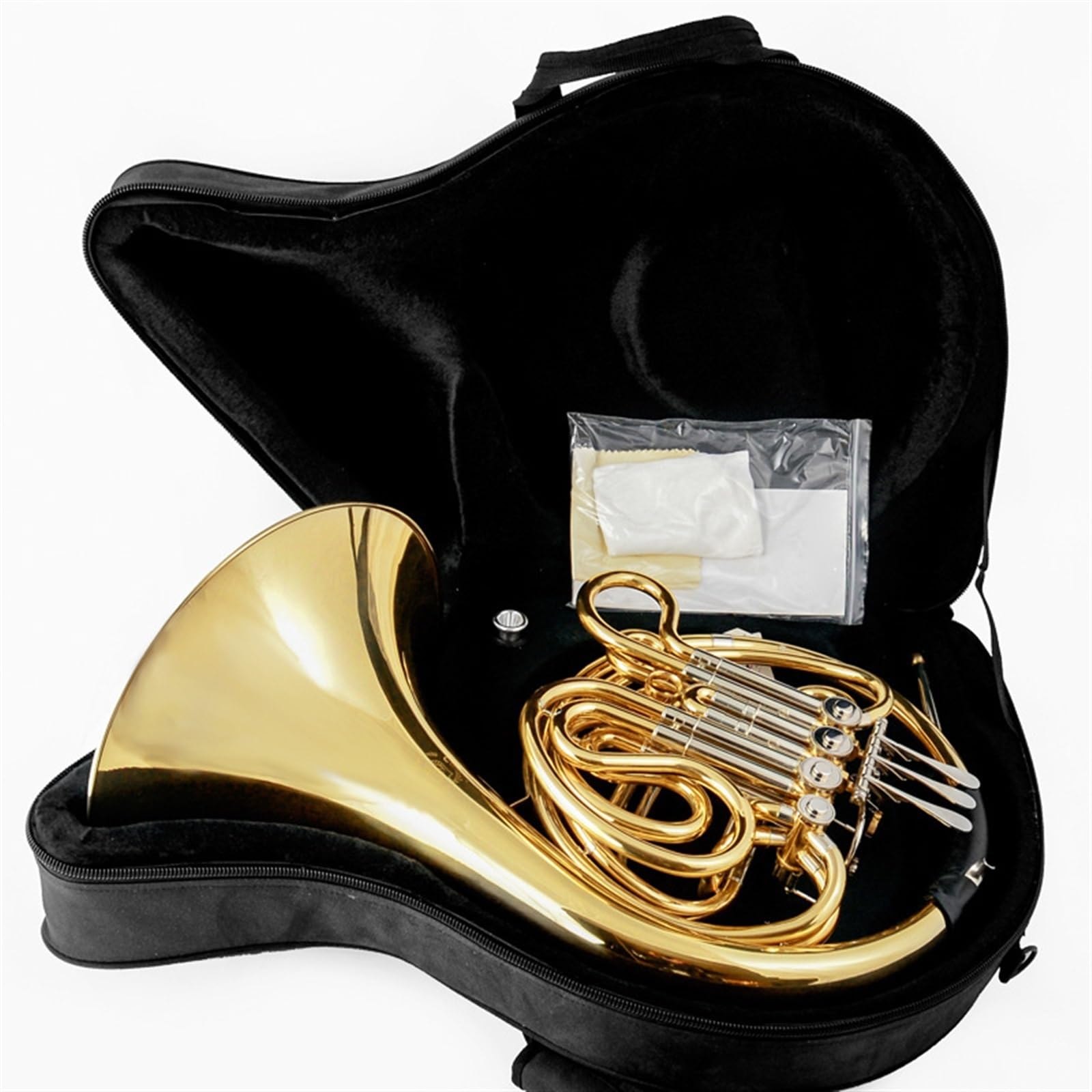 4-key Double Row F/B Flat French Horn Brass Lacquered Gold Tube Body White Copper Pitch Tube French Horn French Horn Instrument - Image 4