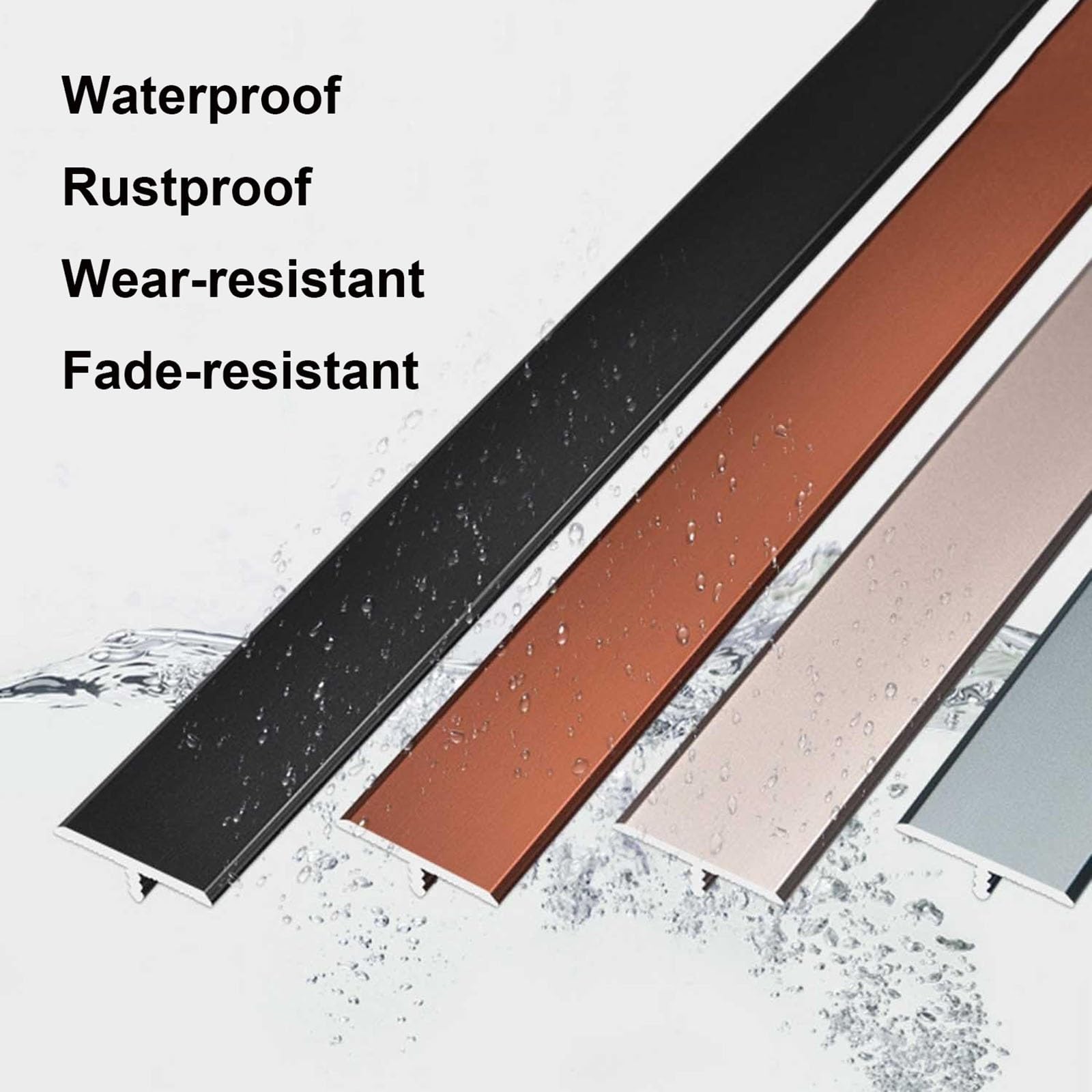 Fußboden Leisten aus Aluminium 90cm* 3 Stück Uebergangsleisten T-Profil Türleiste Boden Türübergangsschiene für Türschwellen und Verbindungsböden Von Laminatdielenfliesen(Silver,W3.3cm)