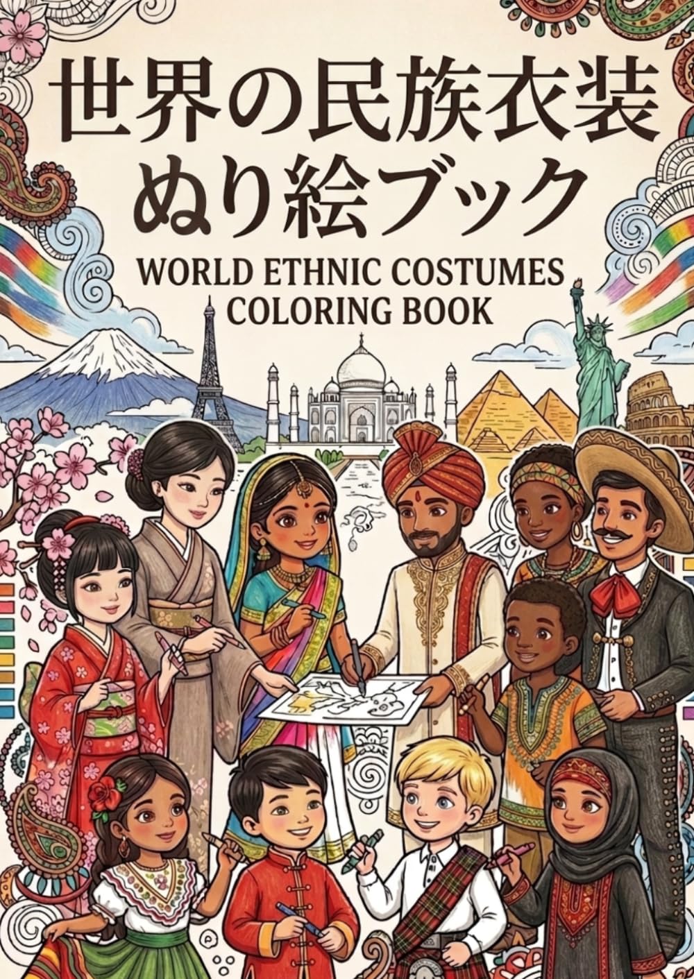 世界の民族衣装　ぬり絵ブック
