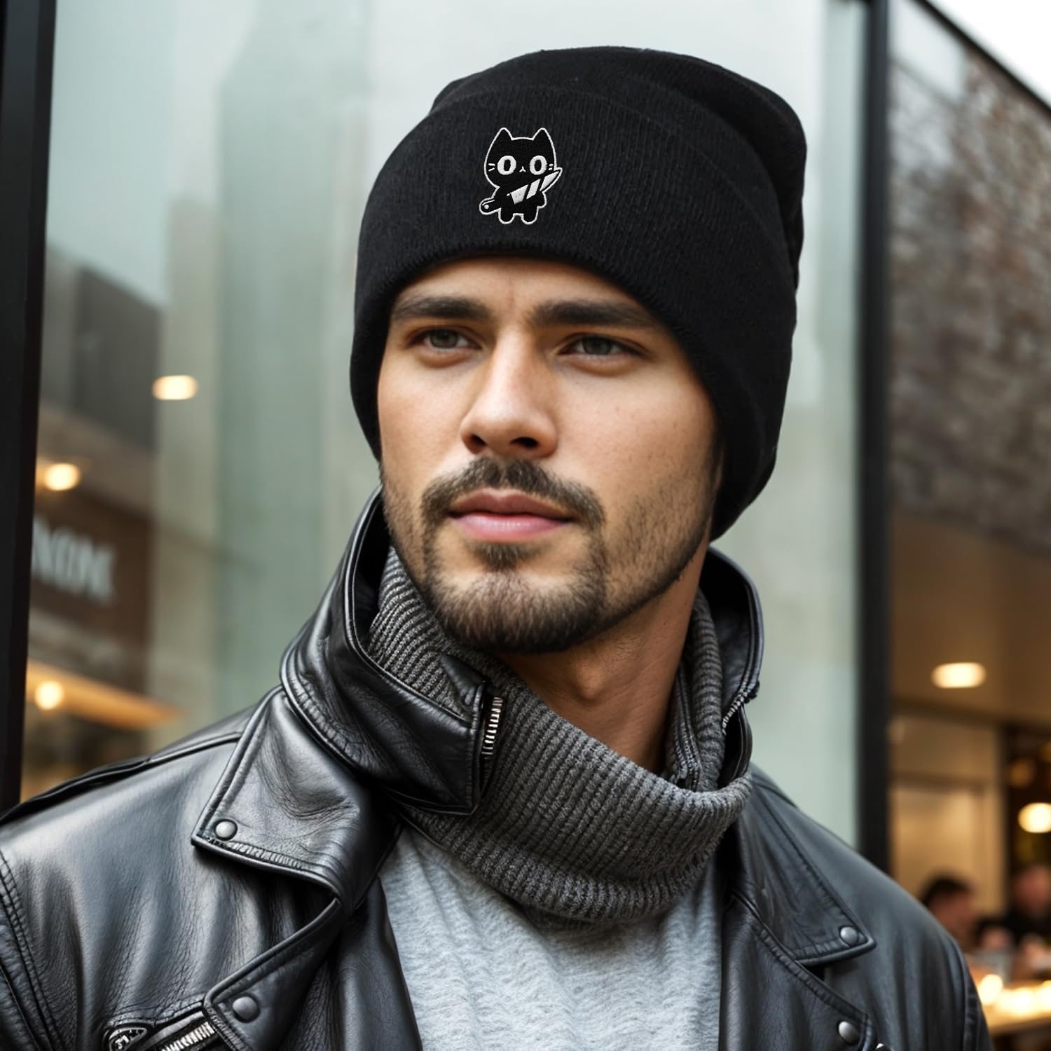 Funny Cool Beanies Cute Gothic Knit Hat for Men and Women - Image 3