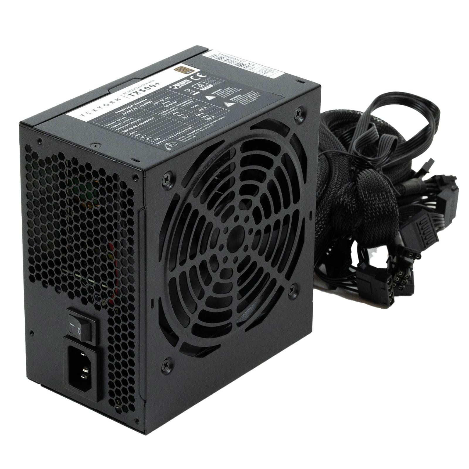 Tecnoware Alimentation Atx 500W Pour Pc-Ventilateur Silencieux De 12 Cm