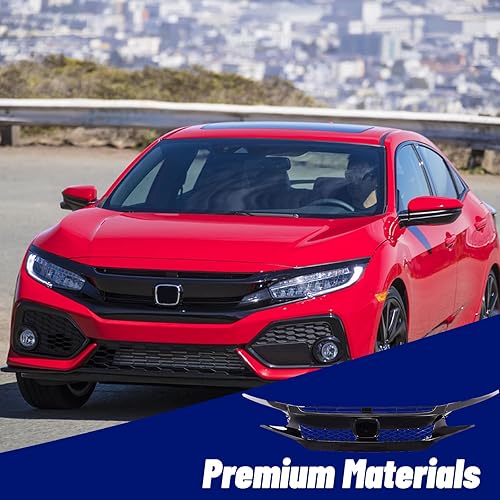 Miniatura 4 de Piezas de repuesto Rejilla Delantera Compatible con Honda Civic 10th FK8 Tipo R Estilo 2016 2017 2018