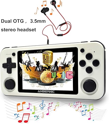 Miniatura 5 de RG351P Retro Consola de juegos portátil Sistema Linux de código abierto 3.5 pulgadas IPS 320* 480 pantalla RK3326 1.5GHz 3500mAh Batería 2500 Juegos