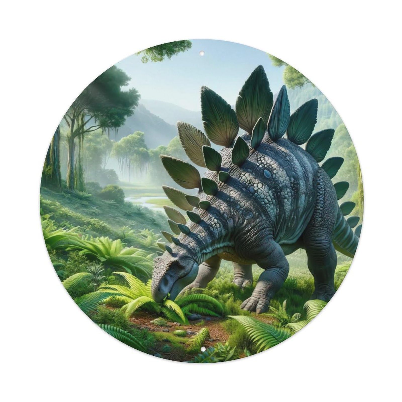 Dinosaur Grass-eating Stegosaurus Extinct Animals Metal Tin Sign