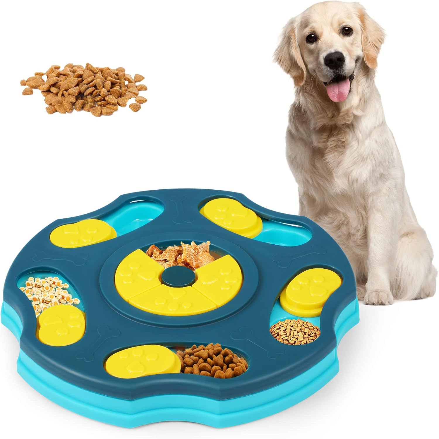 Misvayli Dog Puzzle Slow Feeder Toy, Interactive Treat Puzzle Dog Toy