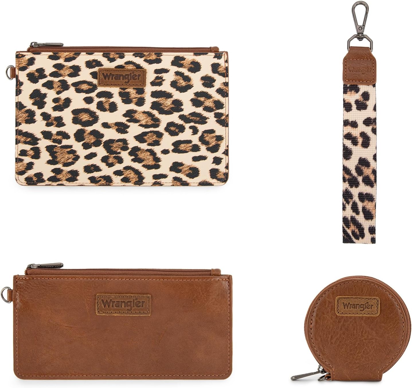 Montana West X Wrangler Keychain Wristlet Wallets for Women Dual Pouch Wristlet with Zipper Coin Purse Large Capacity and Easy to Carry - Image 4