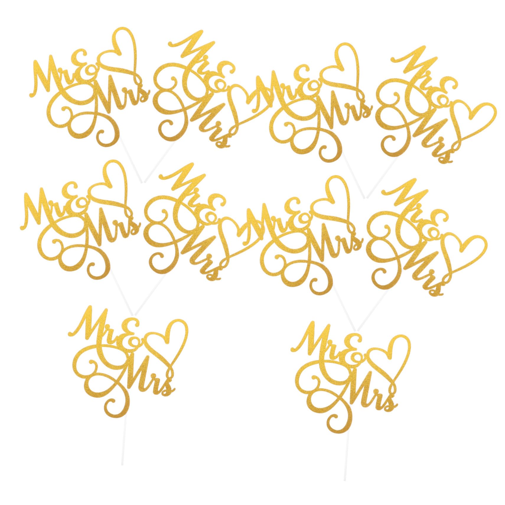 PRETYZOOM 5 Set Decorazione della Torta Compleanno Topper per Torta Cake Topper Matrimonio Topper Torta Matrimonio di Torta Festiva Decorazioni per Cupcake da Festa Carta 10 Pezzi * 5