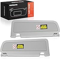 Vista 10 de A-Premium Parasol para conductor y pasajero compatible con Honda Civic 2006, 2007, 2008, 2009, 2010, 2011, sin espejo de tocador, sin luz