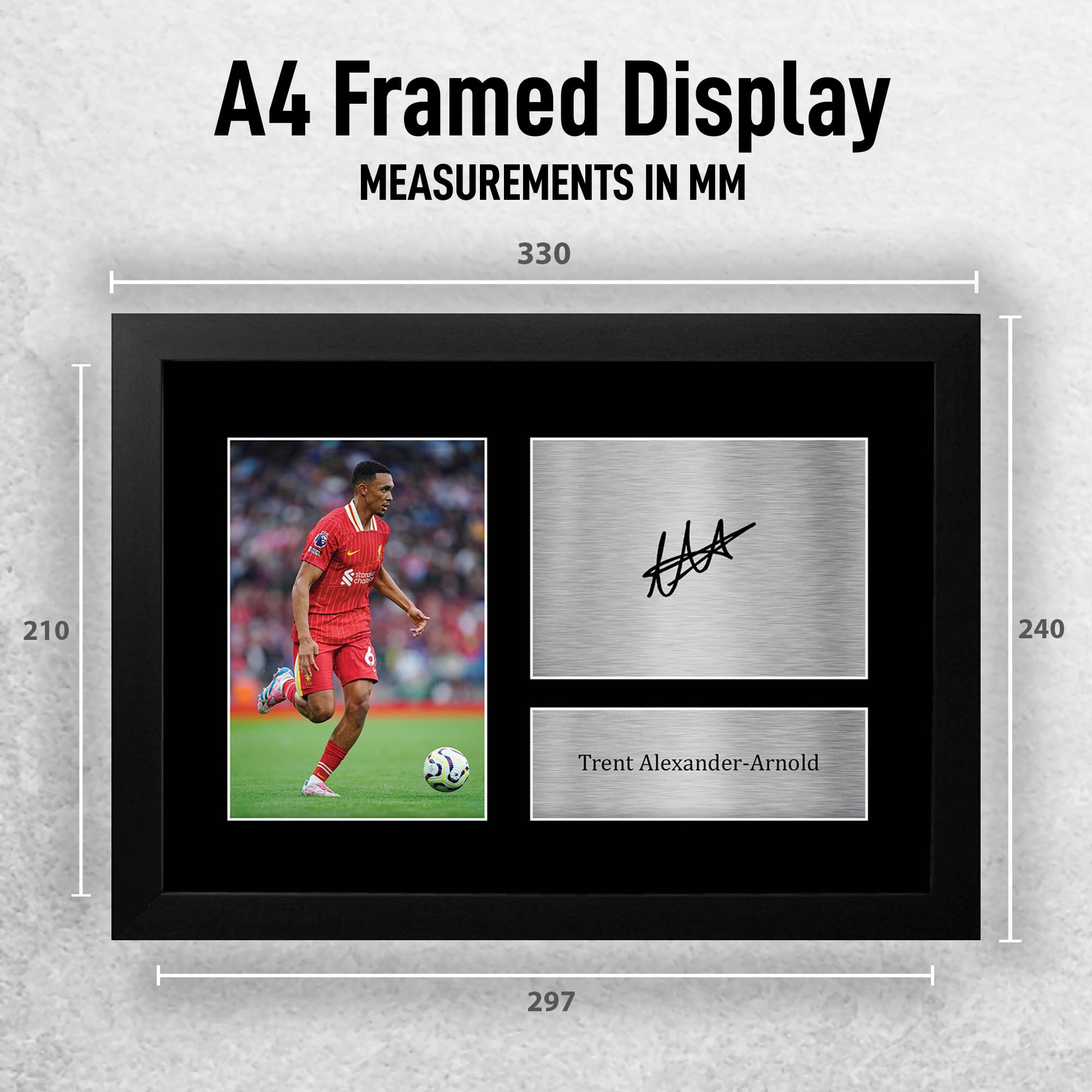 Liverpool Alexander Arnold Autógrafos Imagen Impresa A4 Enmarcados