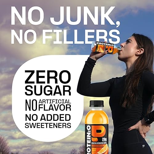 Vista 10 de Protein2o - Bebida proteínica con electrolitos, 12 botellas de 17 onzas fluidas cada una (peso neto), total de 203 onzas fluidas