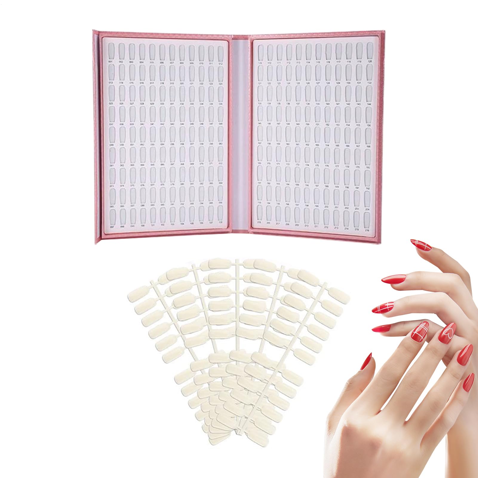 Pointes d'ongles et carnet de présentation pour peinture et dessin de manucure