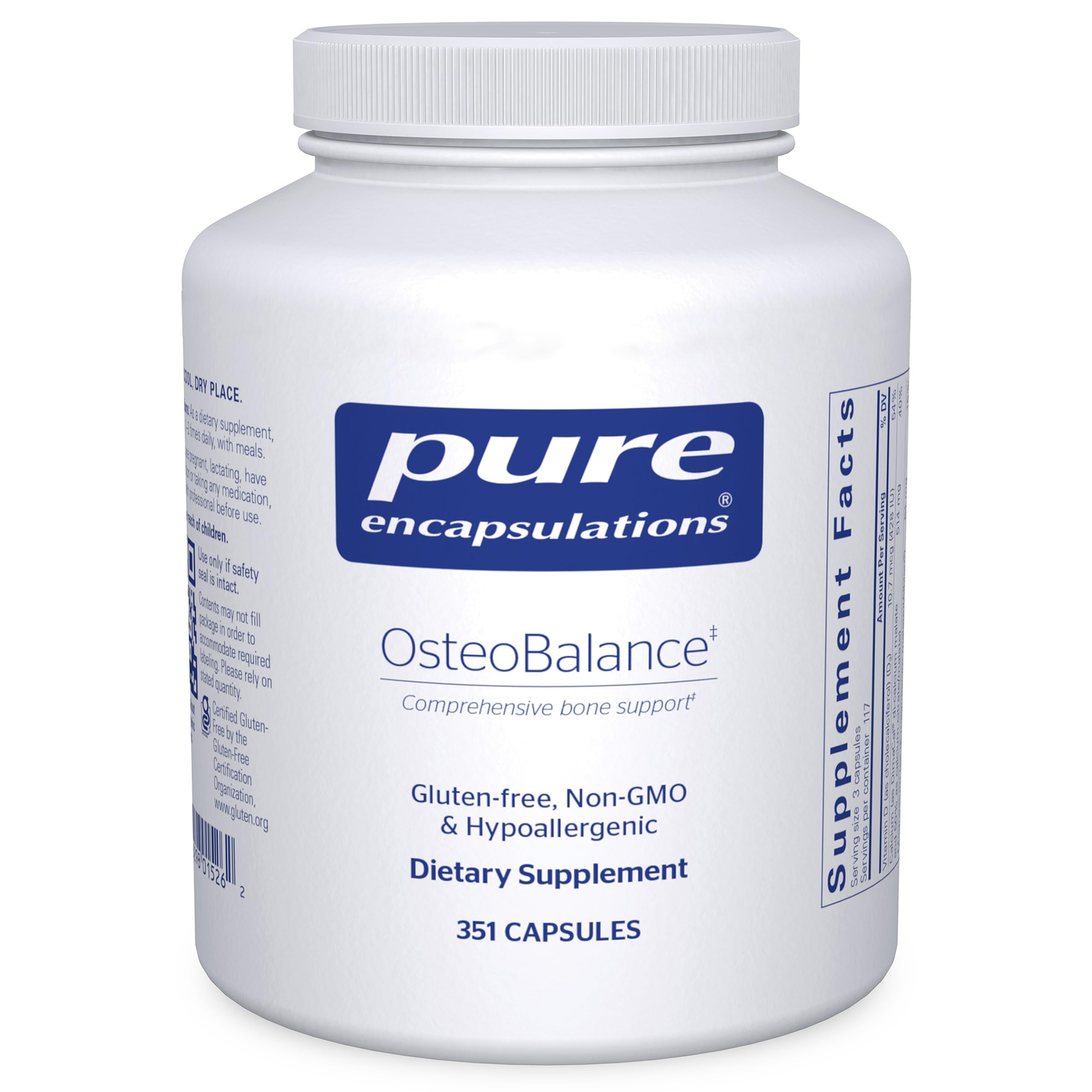 OsteoBalance | Hypoallergenic Supplement to Promote Calcium Absorption and Enhance Healthy Bone Mineralization* | 351 Capsules