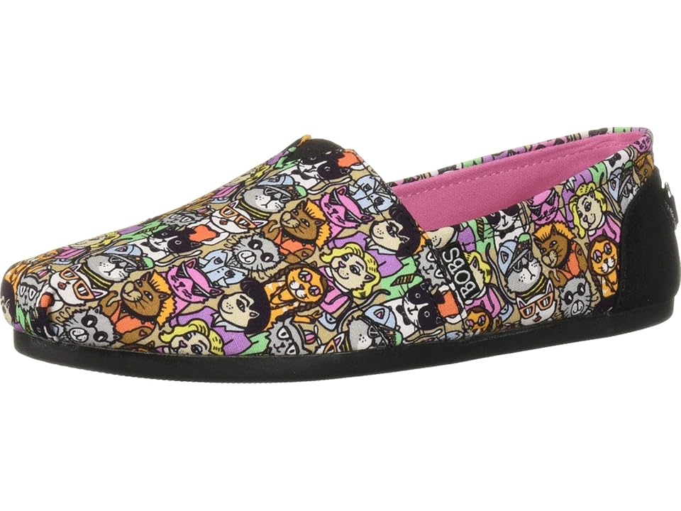 

BOBS from SKECHERS Bobs Plush (Black Multi) Women's Flat Shoes