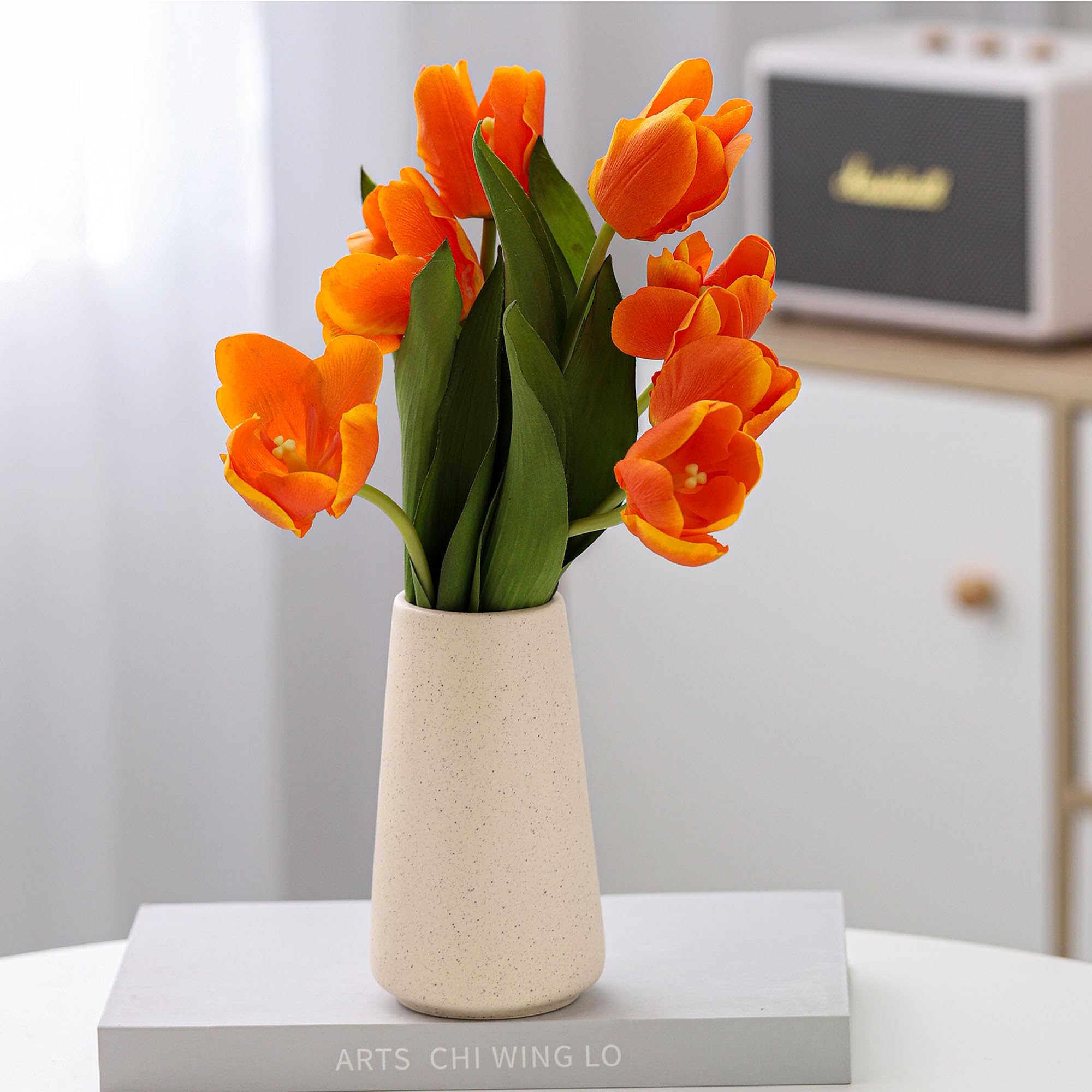 Amazon.co.jp: ベージュの花瓶 - ベージュセラミック花瓶、6インチ