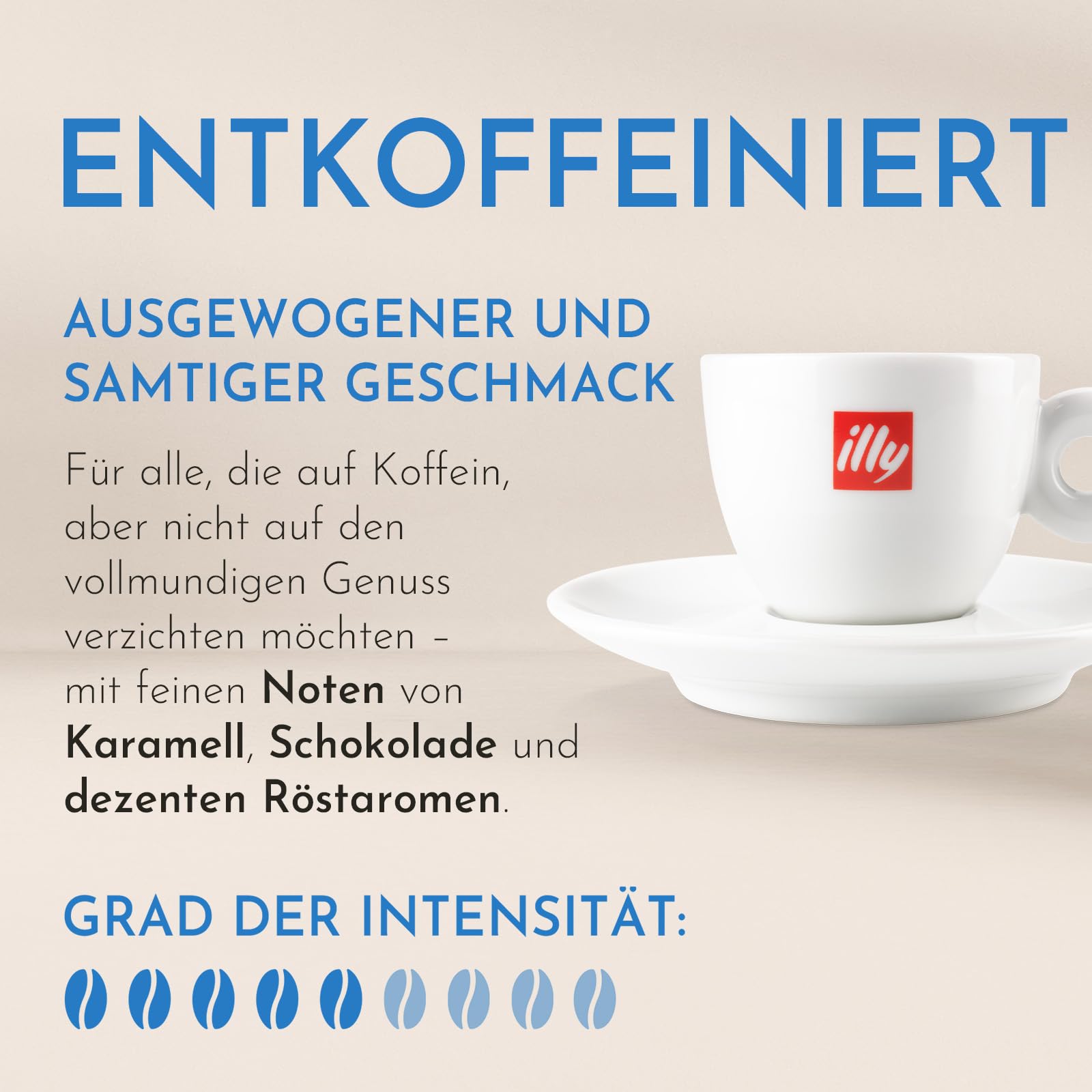 illy, Kaffee in E.S.E. Pads ENTKOFFEINIERT, 216 kompostierbare Pads | 100% Arabica mit Noten von Karamell, Schokolade und Geröstetem Brot, Ausgewogener Geschmack, Koffeinfrei, 12 Packungen à 18