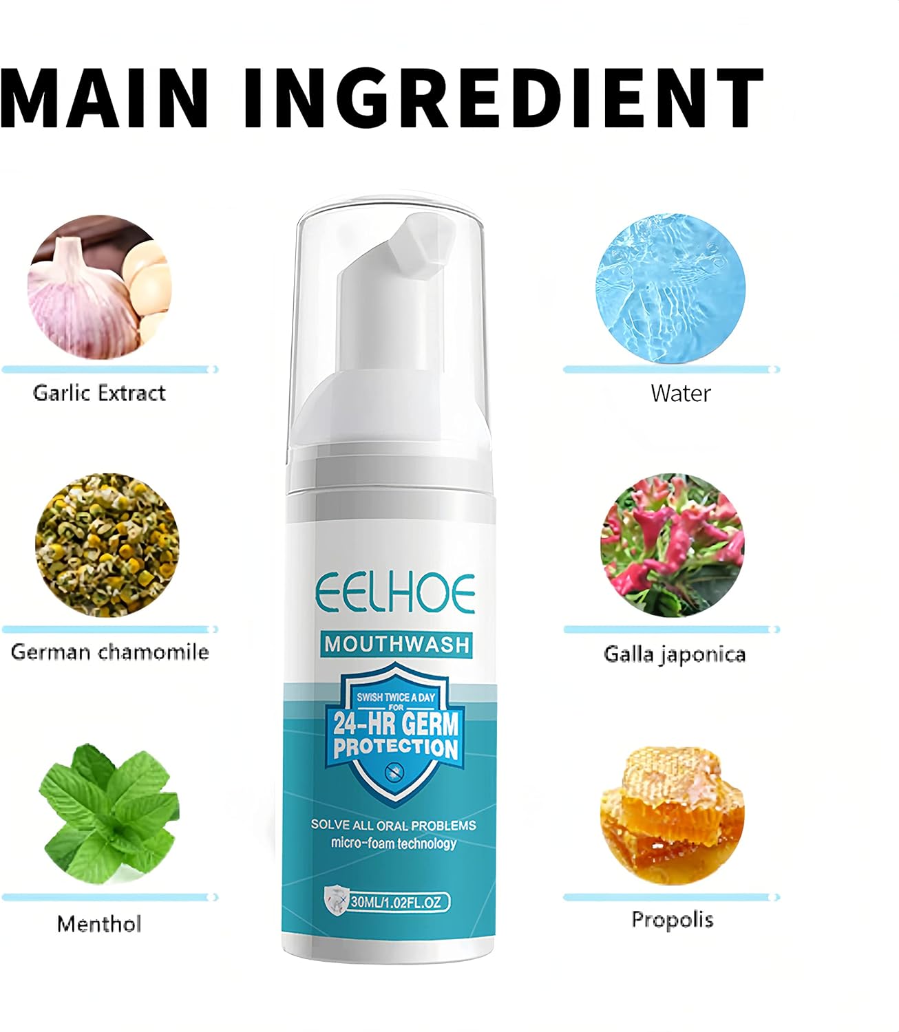 EELHOE Mouthwash, Tooth Cleaning Foam Mousse, Ubuy Chile