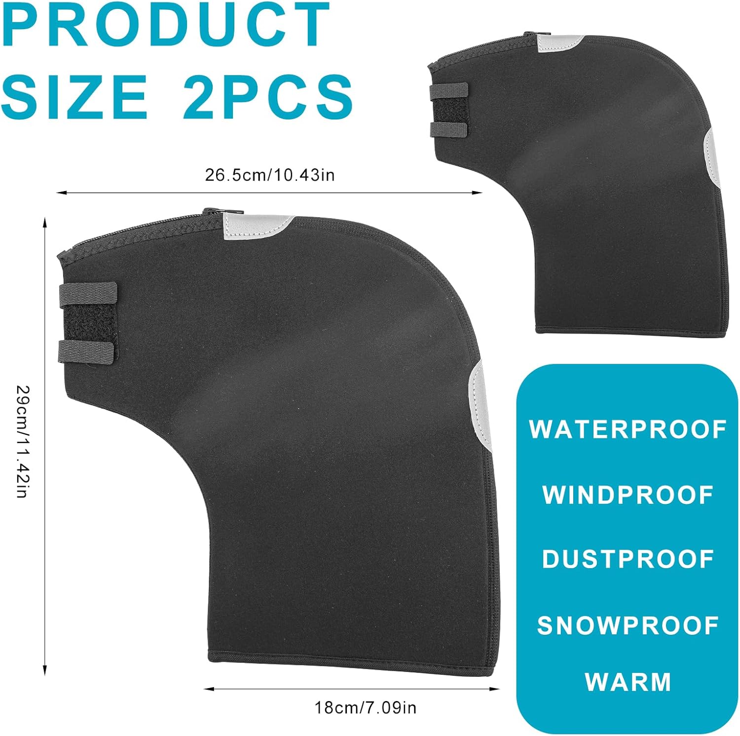 Gosknor Bike Handlebar Mitts, Winter Bike Gloves Waterproof Windproof Bike Mittens for Handlebars Hand Warm Mountain Bicycle Bar Mitts Neoprene Road Bike Winter Cycling Cover Gloves