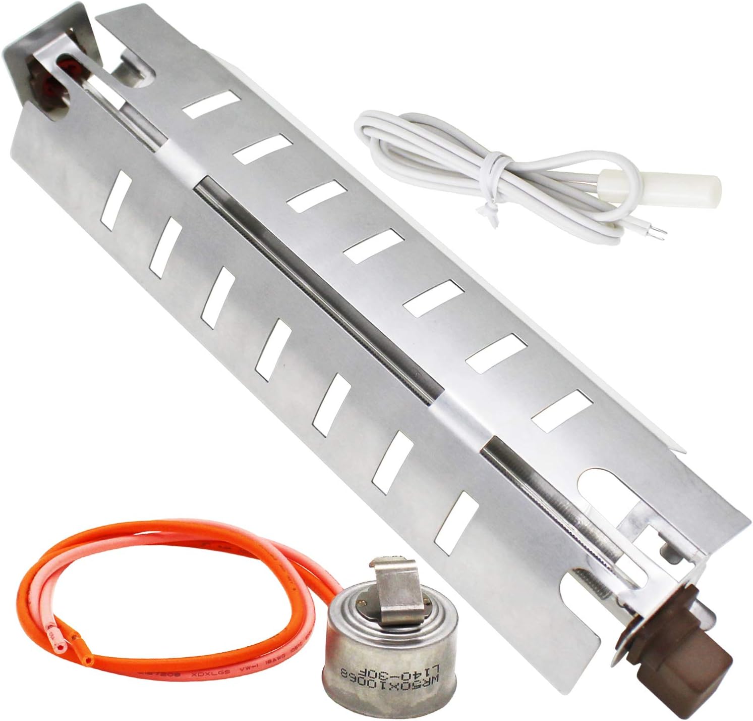 YEECHUN Refrigerator Defrost Replacement Assembly for GE - WR51X10055 Defrost Heater, WR55X10025 Temperature Sensor and WR50X10068 Defrost Thermostat