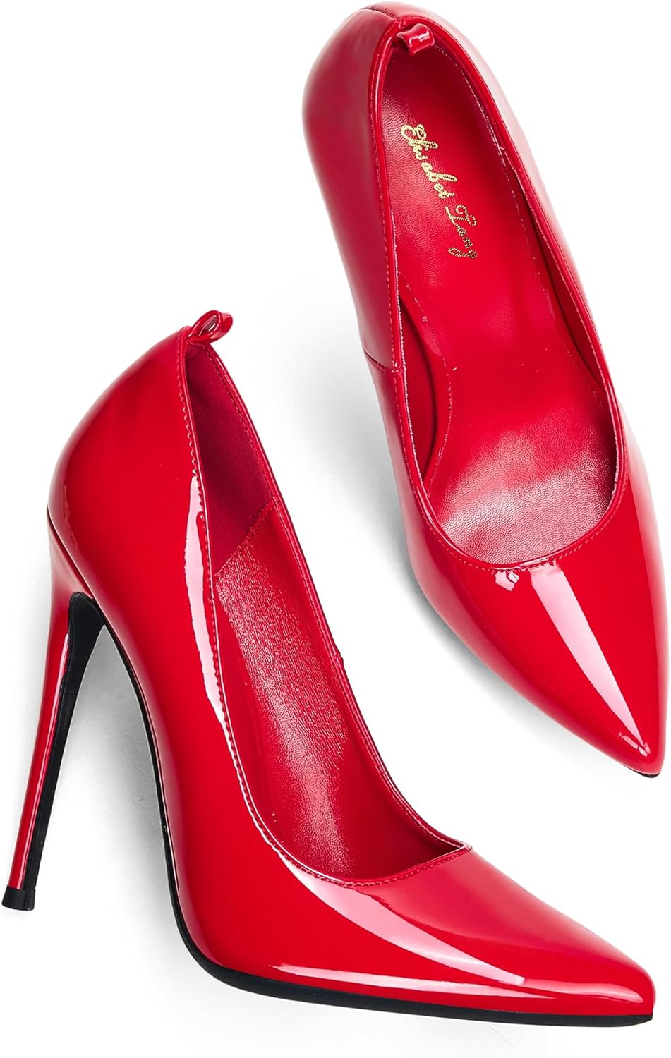 Elisabet Tang Women's Fashion Removable Ankle Strap Classic Pumps High Heels - 4.7IN Sexy Closed Pointy Toe Stilettos for Party Dress Shoes - Image 5