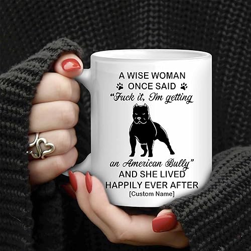 Miniatura 4 de WHIDOBE Regalos personalizados de silueta de matón americano para mujeres, taza de café de cerámica personalizada de 11 oz 15 onzas para amantes de