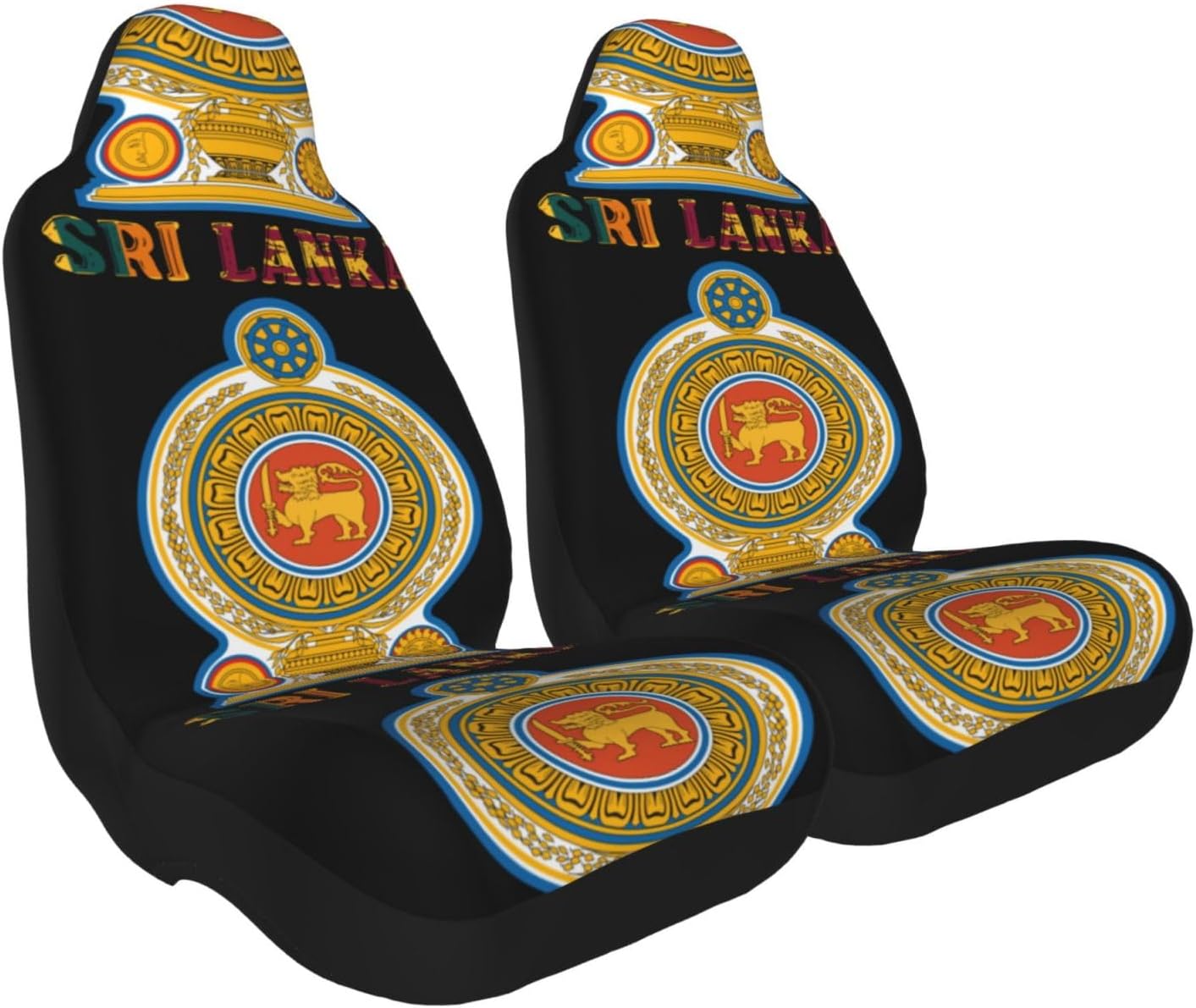 Sri Lanka Emblem Car Seat Covers, Protective Car Seat Covers, Seat Covers Suitable for Most Car Models
