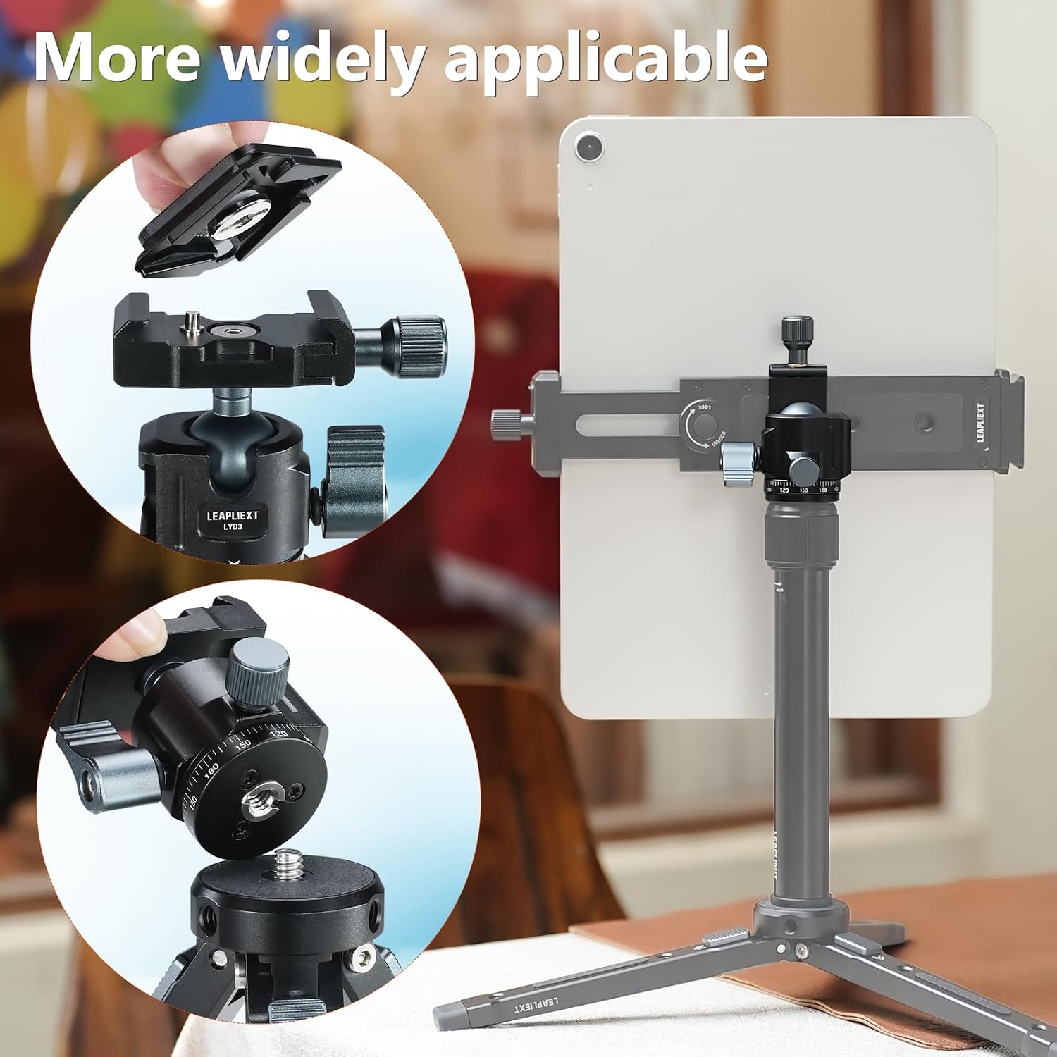 Arca-Swiss 360° Panoramic Ball Head, Aluminum Alloy, 1/4" & 3/8" Threads, 2.5KG/5.5LBS Load, 90° Tilt, Quick Release Plate for Tripod, Monopod, DSLR, Camcorder, Photography & Videography