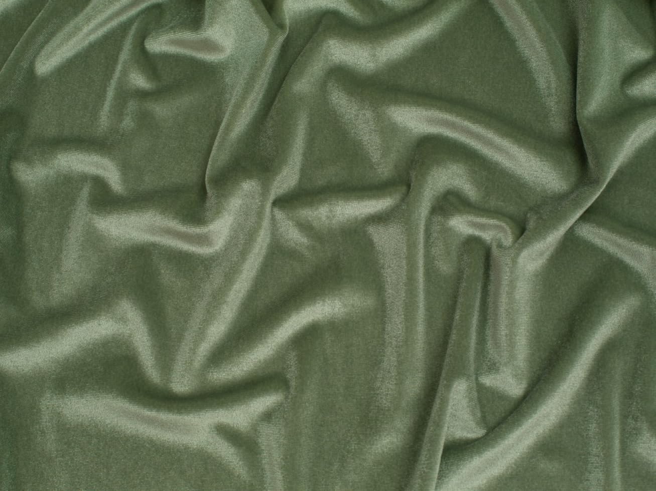 Minerva Sage Velvet Stretch Knit Fabric - Per Metre