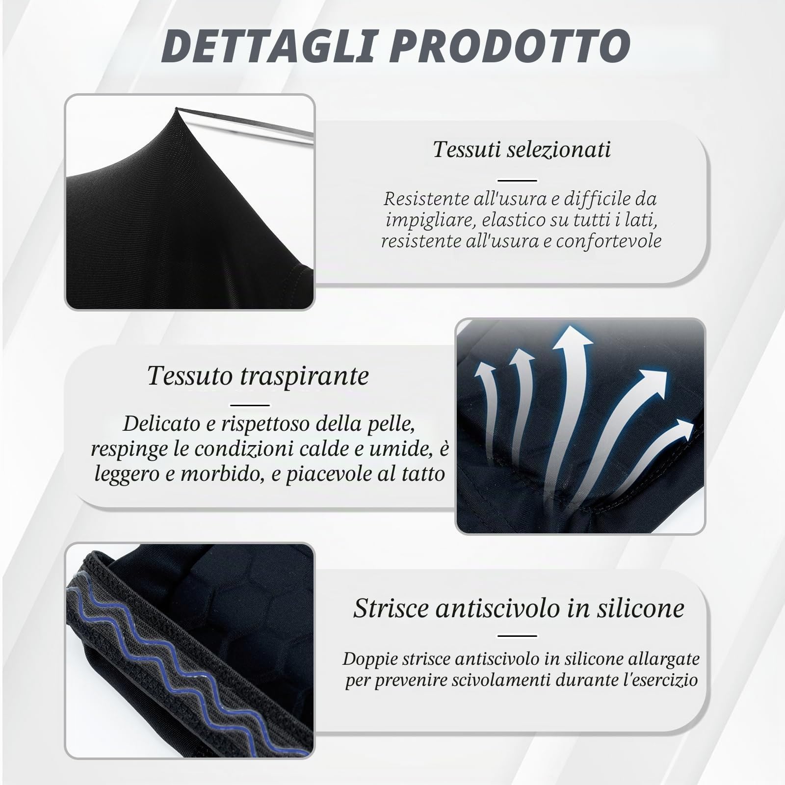 Set di Parastinchi Sport, 1 Paio di Portalastinchi Bambini, & 1 Paio di Calzini Sport Antiscivolo | Set Completo con Antiscivolo per Calcio, Basket, Tennis, Corsa
