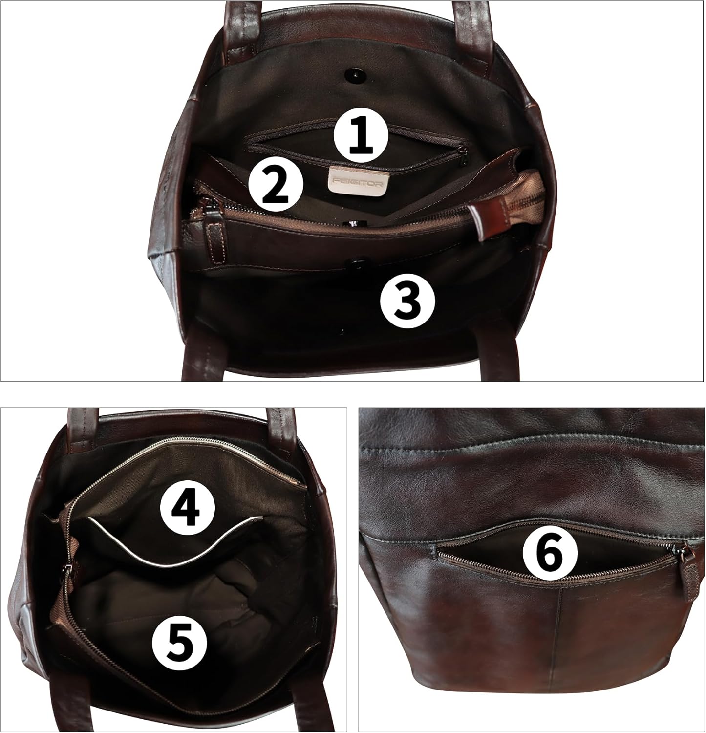 Genuine Leather Shoulder Bag for Women Handbag Handmade Purse Crossbody Work Tote Bag Casual Purse Daypack