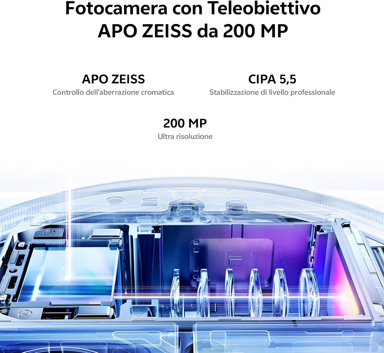 vivo X300 Pro 5G Smartphone 16GB+512GB, Fotocamera ZEISS APO 200MP Zoom 3.7x, Dimensity 9500, AMOLED 6,78" 120Hz, Batteria 5440mAh Ricarica 90W, IP68/IP69, Dual SIM+eSIM, Android 16