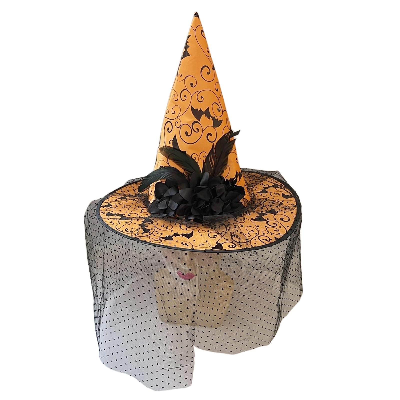 Xjdzineq Brim Witch Hat Elegant for Fashion Enthusiasts and Halloween Party Costum Wizard