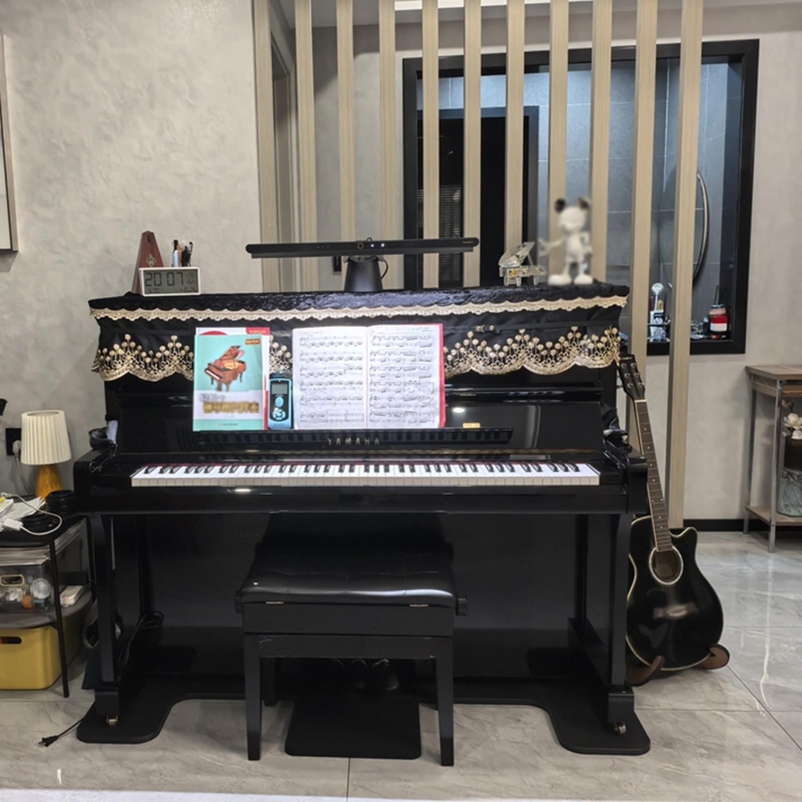 Tappetino insonorizzante per pianoforte in PEEK di grado aerospaziale, 160x68 cm, tappetino antivibrazione per pianoforti verticali, resistente e ignifugo, per la riduzione del rumore