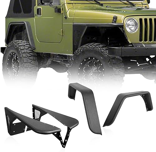 Miniatura 10 de u-Box TJ Guardabarros delantero Flare Mud Guard Textura Acero para Jeep Wrangler TJ & TJ Unlimited 1997-2006