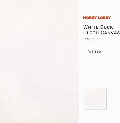 Miniatura 2 de Hobby Lobby Tela de lona de pato blanco (1 yarda), tela precortada ligera para coser ropa, artículos para el hogar y otros accesorios