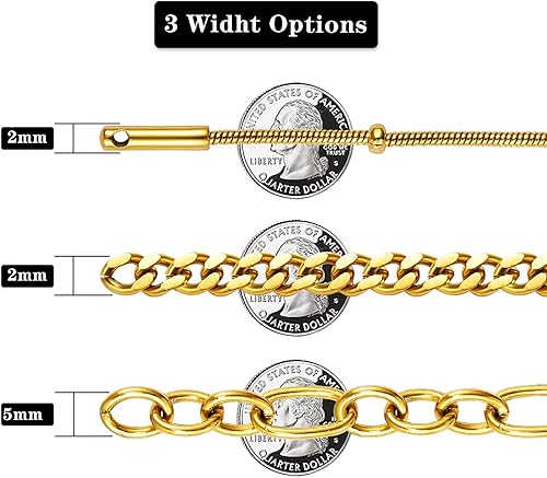 Miniatura 6 de Gold Layered Bracelets Set for Women 14K Gold Adjustable Dainty Paperclip Chain Link Bracelet Gold Filled Jewelry Gift