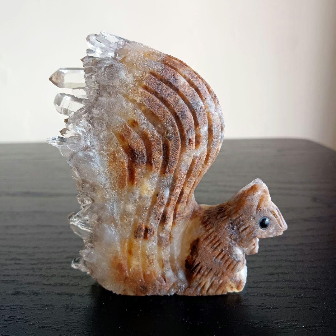 リス　天然クリスタル生石　クラスター　彫物 Amazon.co.jp: リス 天然クリスタル生石クラスター 彫物 : おもちゃ