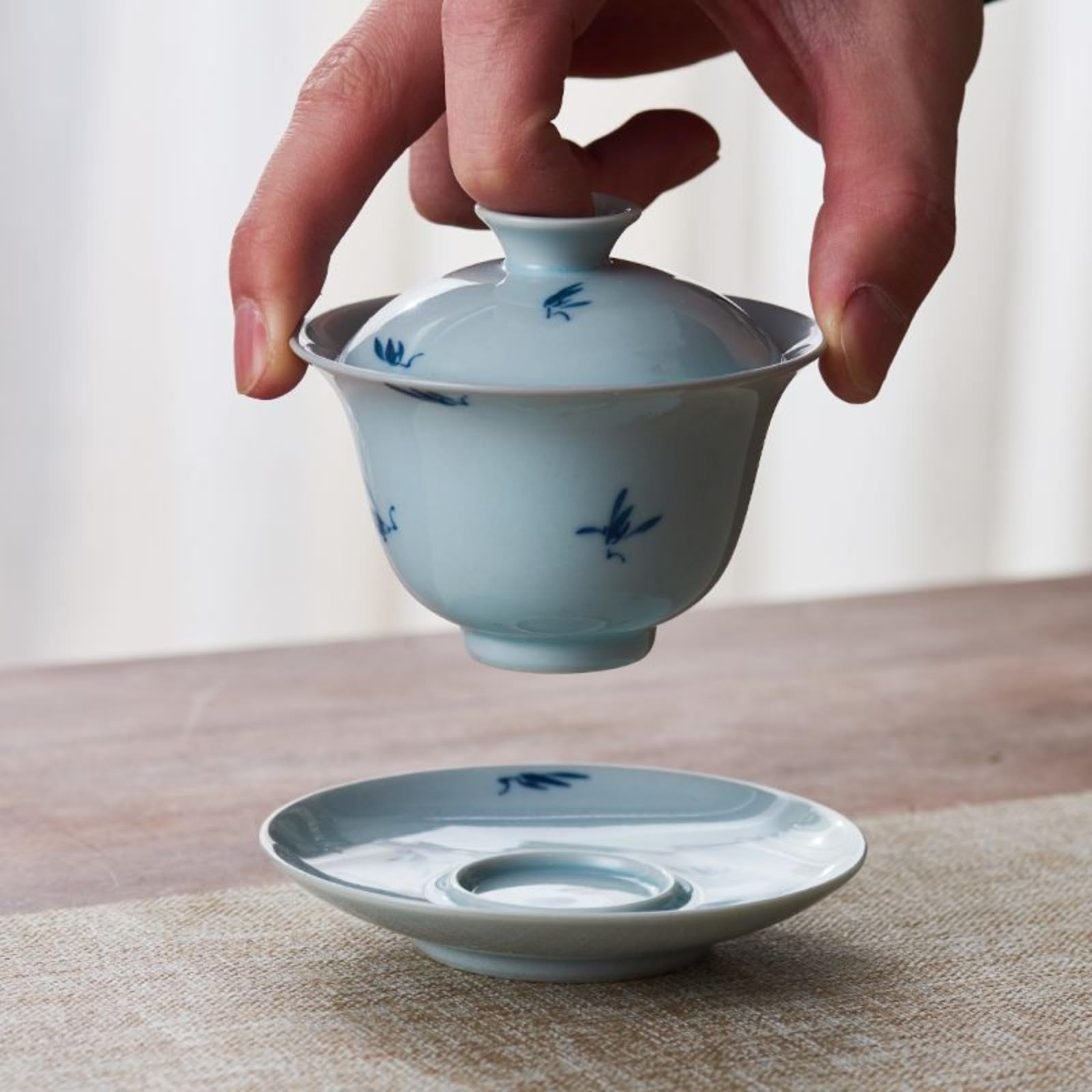 Ręcznie rysowana orchidea Gaiwan, 110 ml, żaroodporna miska do herbaty ceramiczna Kung Fu zestaw do herbaty