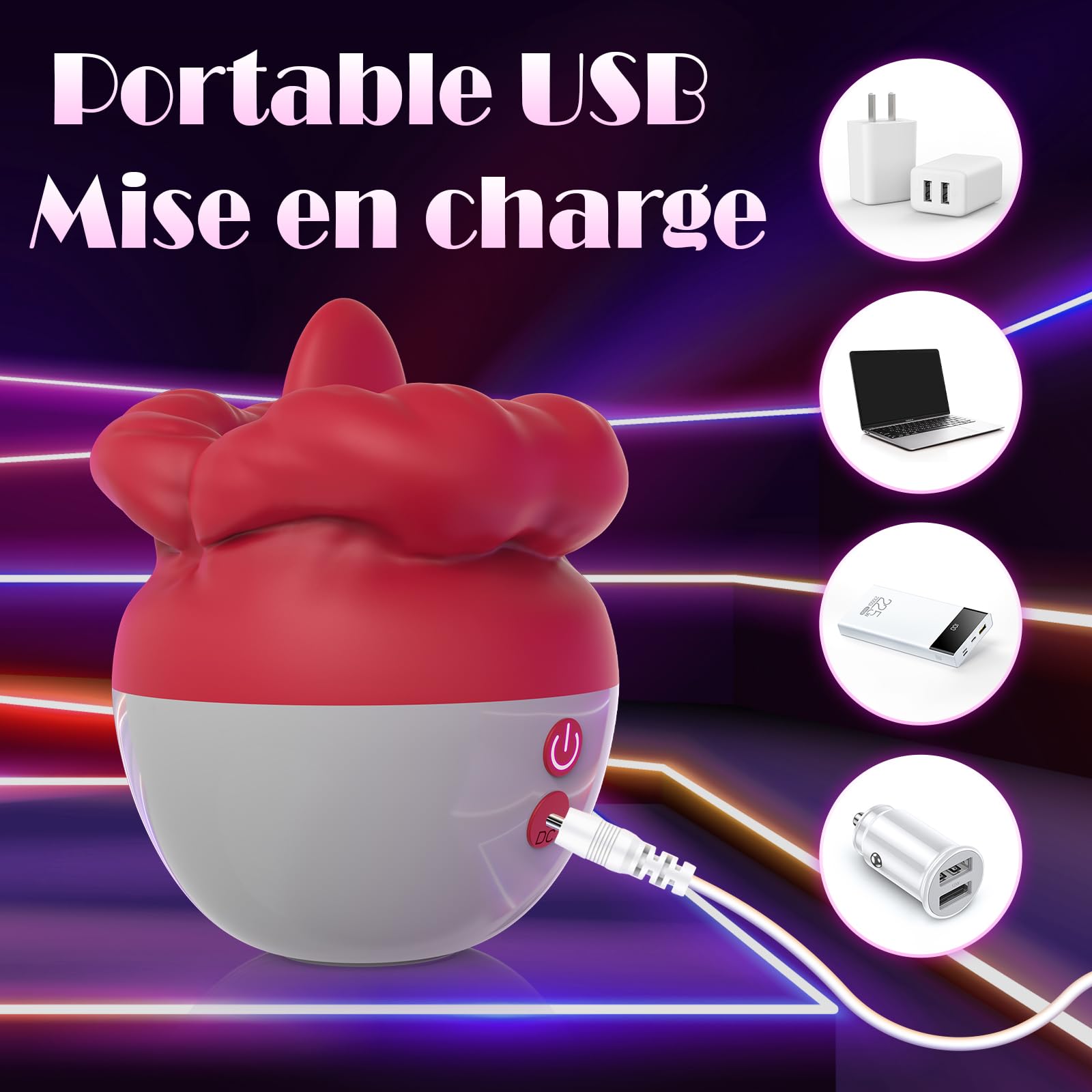 Vibratore Lingua per Donna Sex Toys con 10 Modalità di Vibrazion, Vibratoreper Donna Professionale per Punto G Squirting, Succhia Clitoride per Donna Vibratori Sex Toys per Donna Coppie