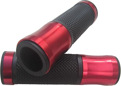 Puños de manillar de extremo abierto rojo compatible con Suzuki Vstrom 650 2005