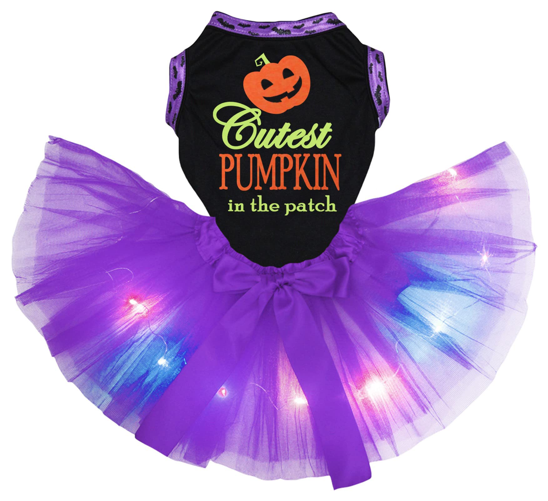 Robe pour chien LED visible nuit problème promenade Halloween M