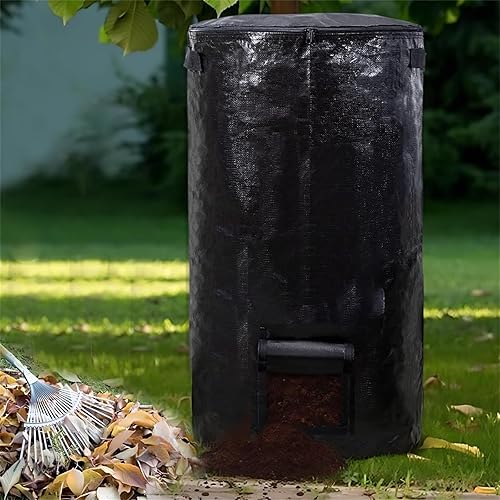 Miniatura 6 de Bolsas de compost de 34 galones, bolsas de compost de jardín para botes de basura de jardín y patio (negro, 1 unidad)