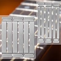 Vista 6 de Boao 3 juegos de protector de traste de guitarra, guardias de diapasón, protector de diapasón de acero inoxidable, protector de traste de guitarra