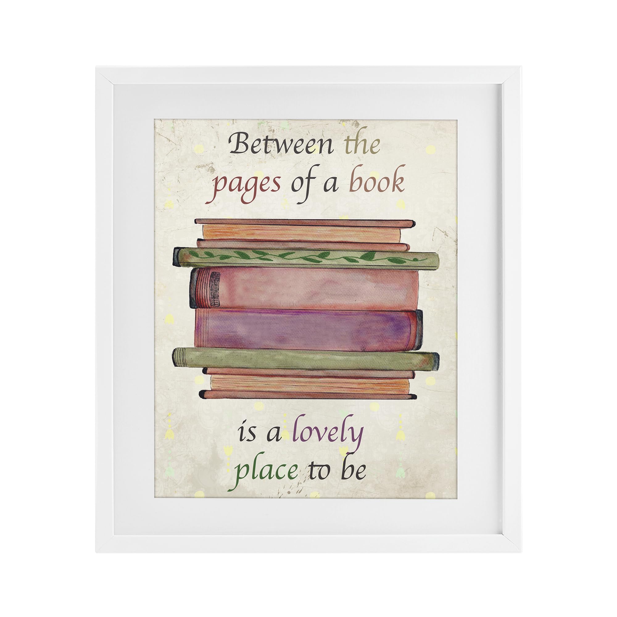 Stupell Industries Coastal White (Textured) 'Between Pages Of A Book'| Framed Print Under Glass