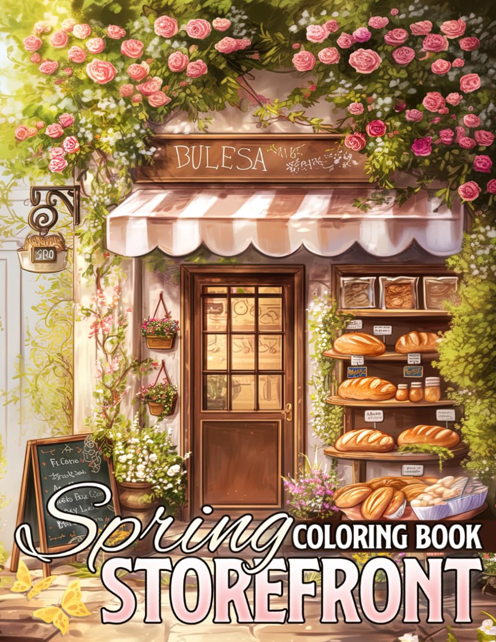 Spring Storefront Coloring Book: Lovely Springtime Cityscape Coloring Pages with Gorgeous Boutique Designs for All Ages Stress Relief And Relaxation