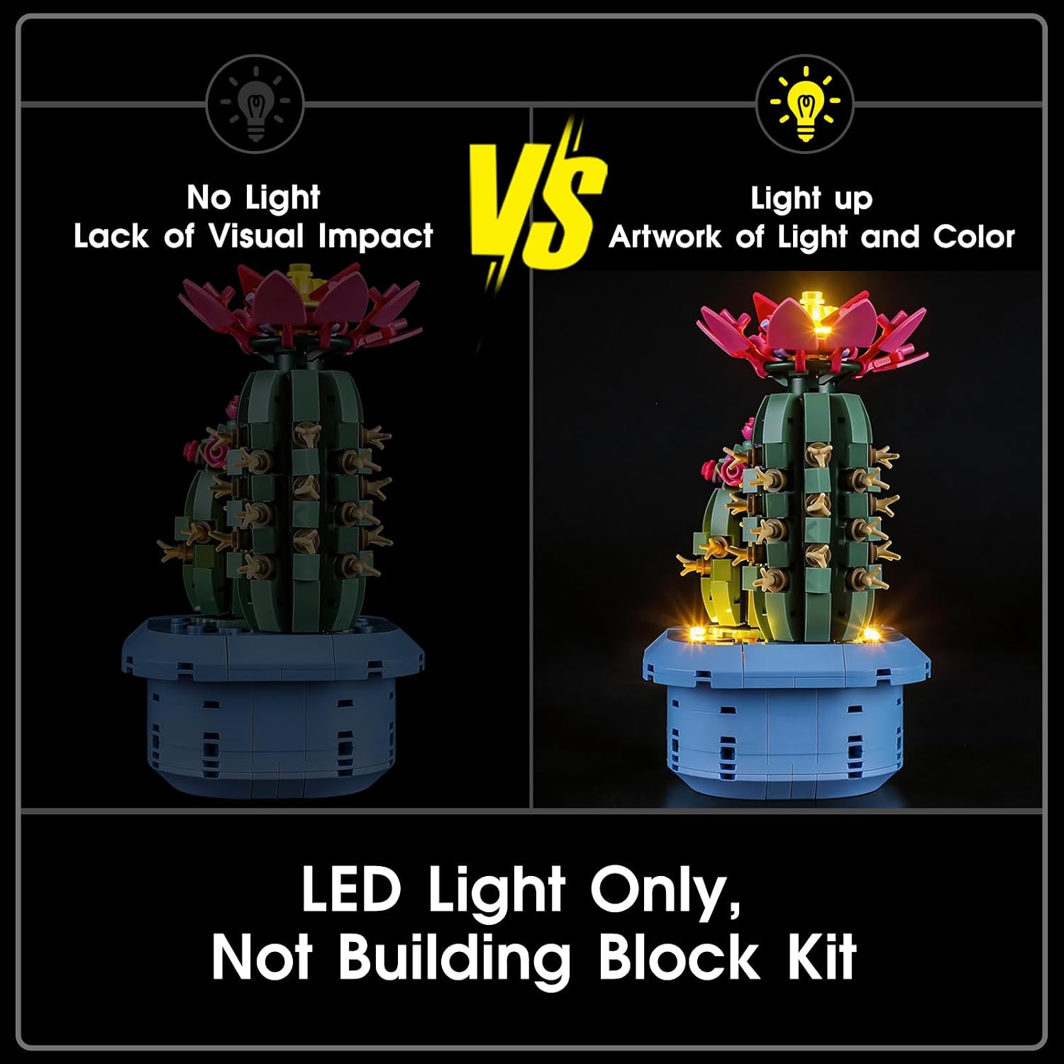 LED Light for Lego The Botanical Collection Flowering Cactus 11509 Set, Light Kit Compatible with Lego 11509 Building Blocks Model, Not Included The Model Set image 5