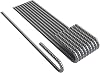Vodaland Rebar Stakes J Hook Extra Heavy Duty 1/4 inch Coated Steel Ground Anchors with Chisel Point End (10)