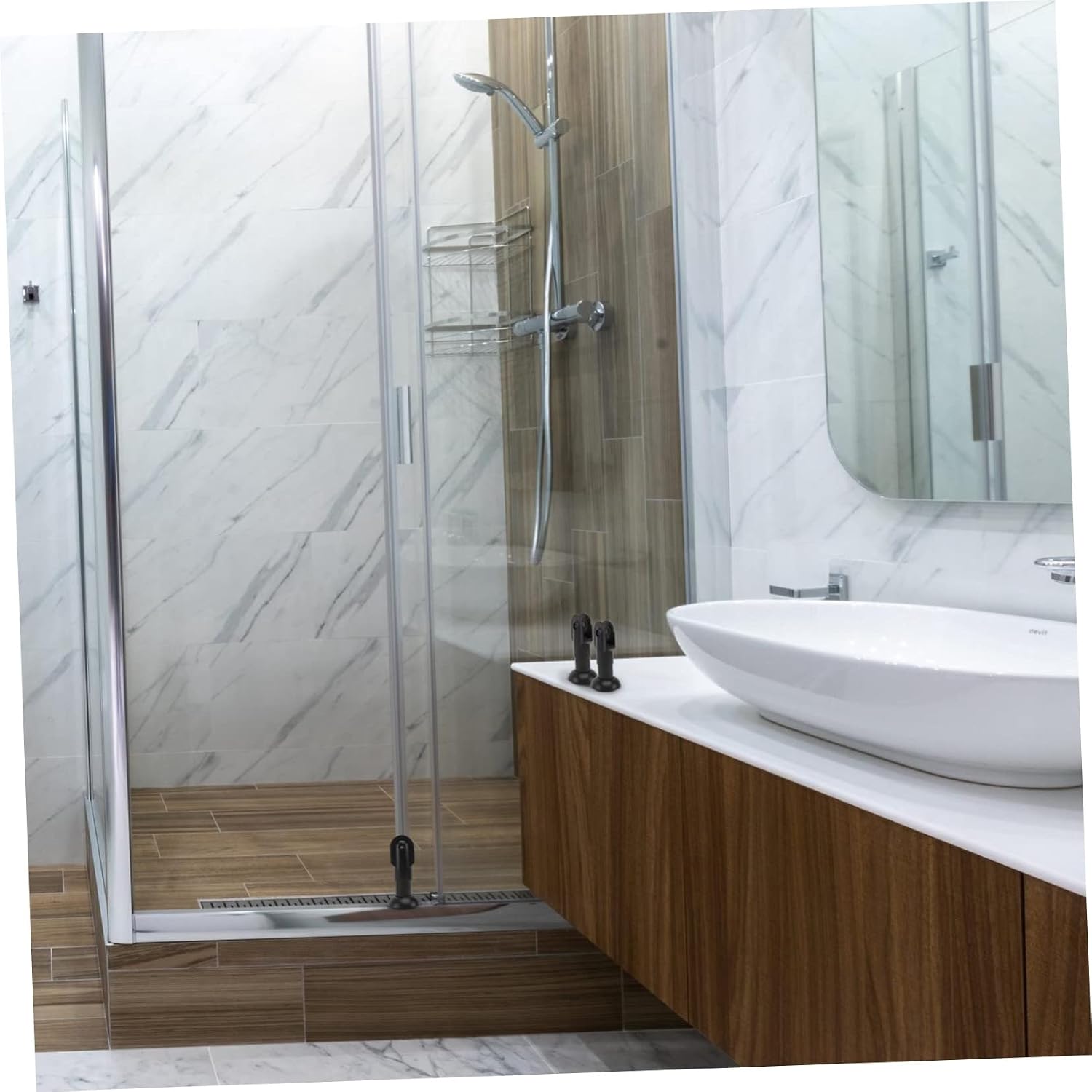 3pcs Bathroom Partition Support Foot Plastic Fitting for Toilet Dividers Easy to Install for Public Restrooms and Home Use